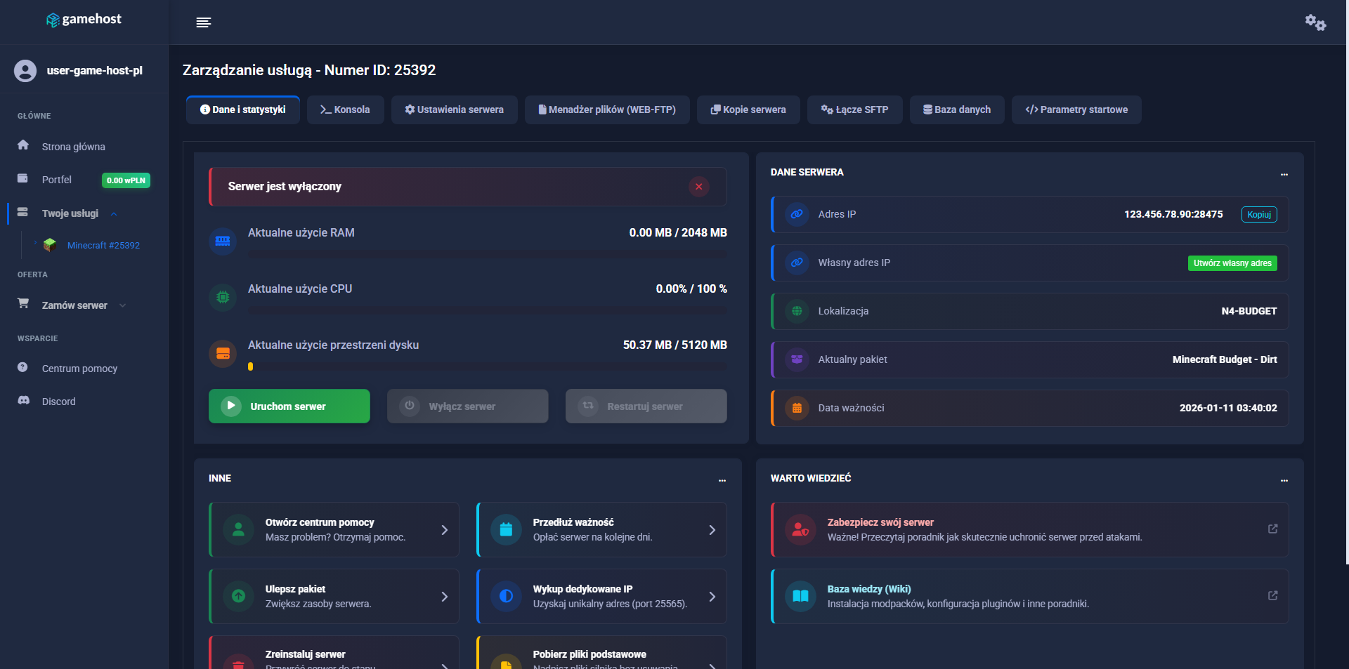 Panel Dashboard